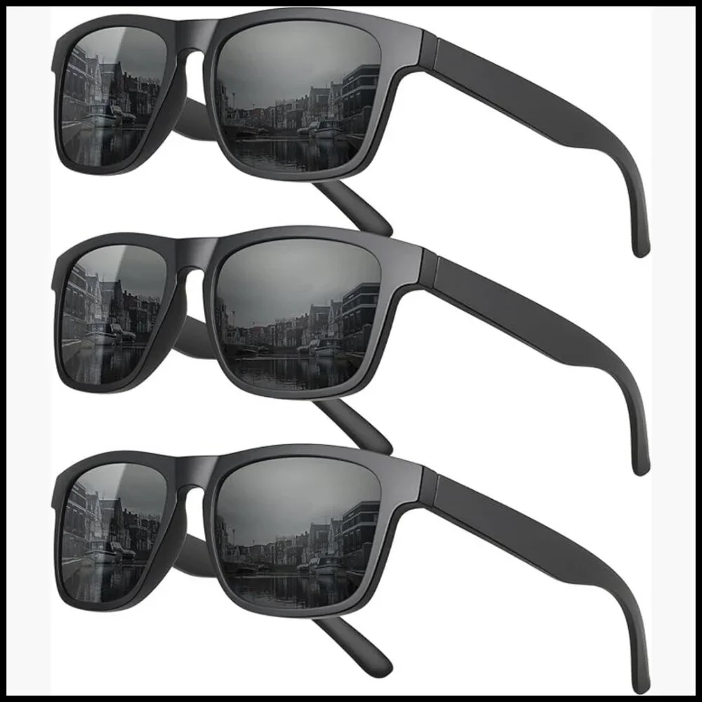 Polarized Sunglasses with UV400 Protection, Square Frame, Sport Driving Fishing
